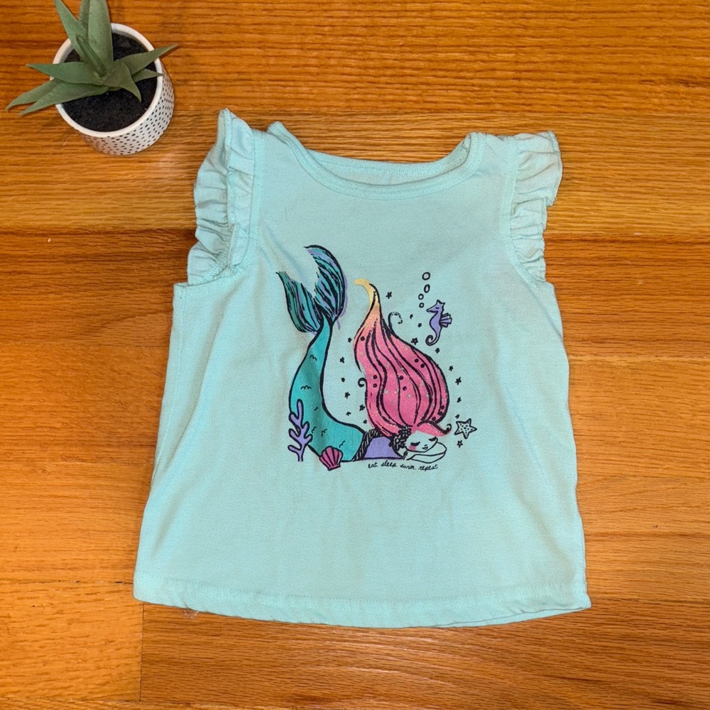 4/$21 OshKosh B’gosh Aqua Mermaid Kids Top
